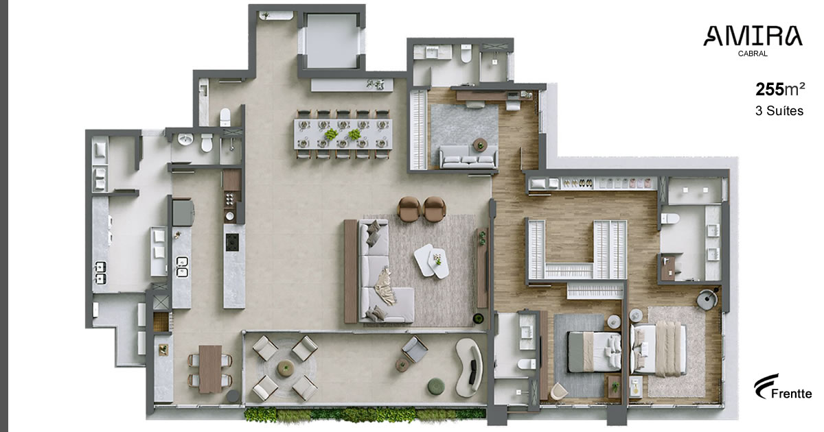 Apartamento 3 Suítes com 255m² Apartamento 3 Suítes com 255m²