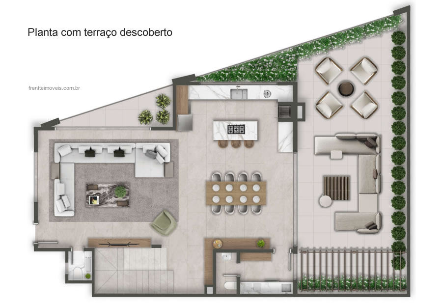 Planta da Casa com Terraço