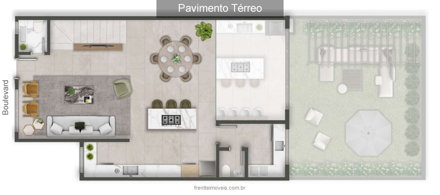 Planta do Pavimento Térreo da Casa Le Monde